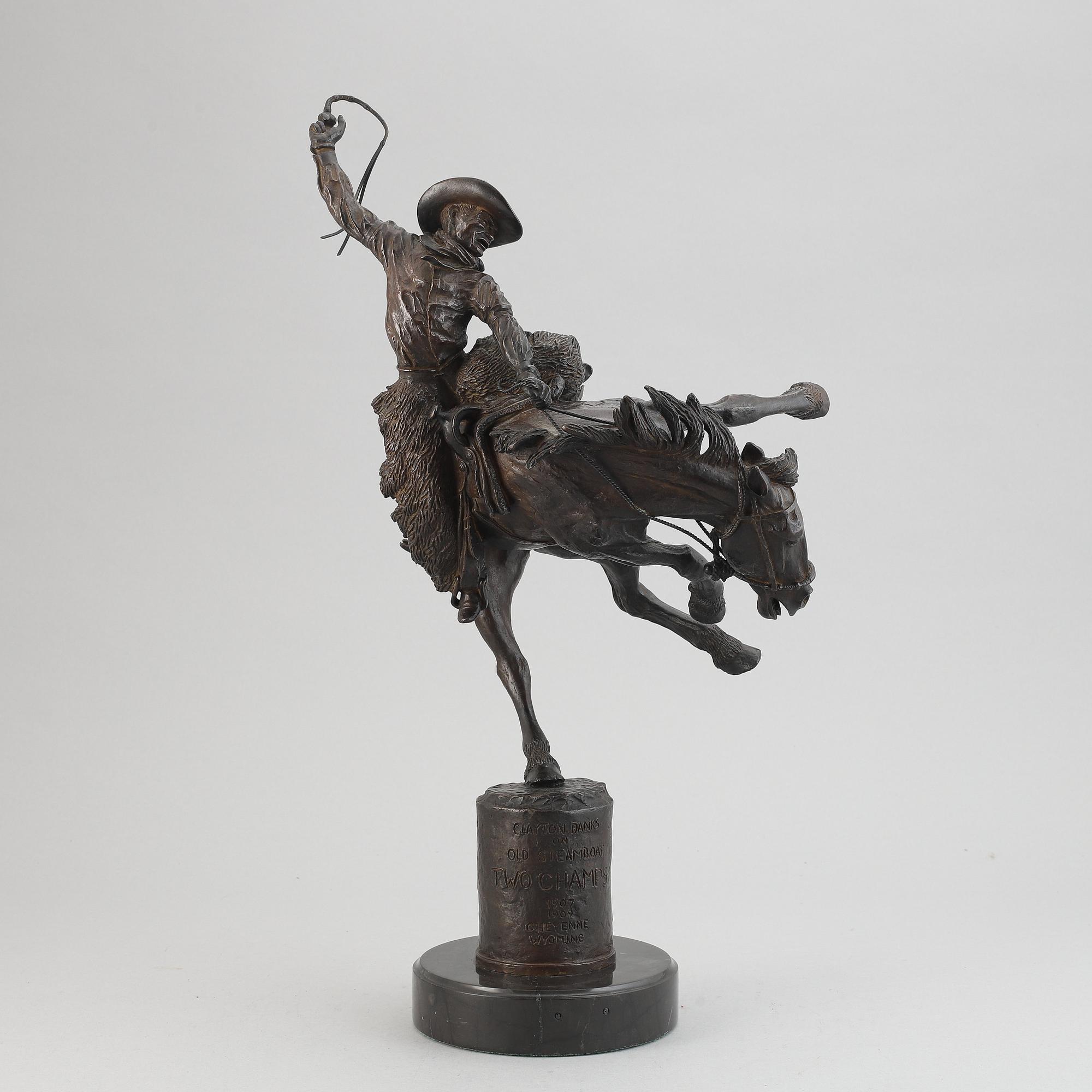 Harry Jackson, after. Sculpture. Signed. Foundry mark. Height 53 cm (including base).