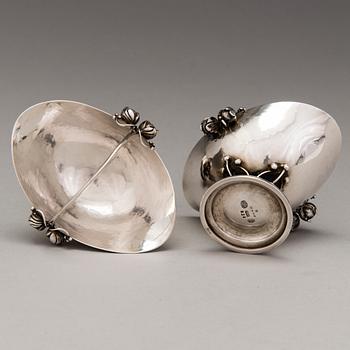GEORG JENSEN, MALJAPARI, hopeaa, Kööpenhamina, Tanska 1920.