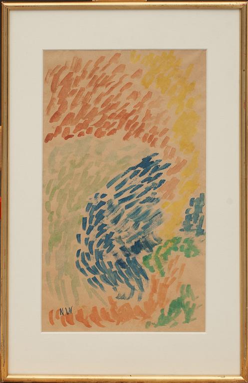 NELL WALDEN, akvarell, monogramsignerad.