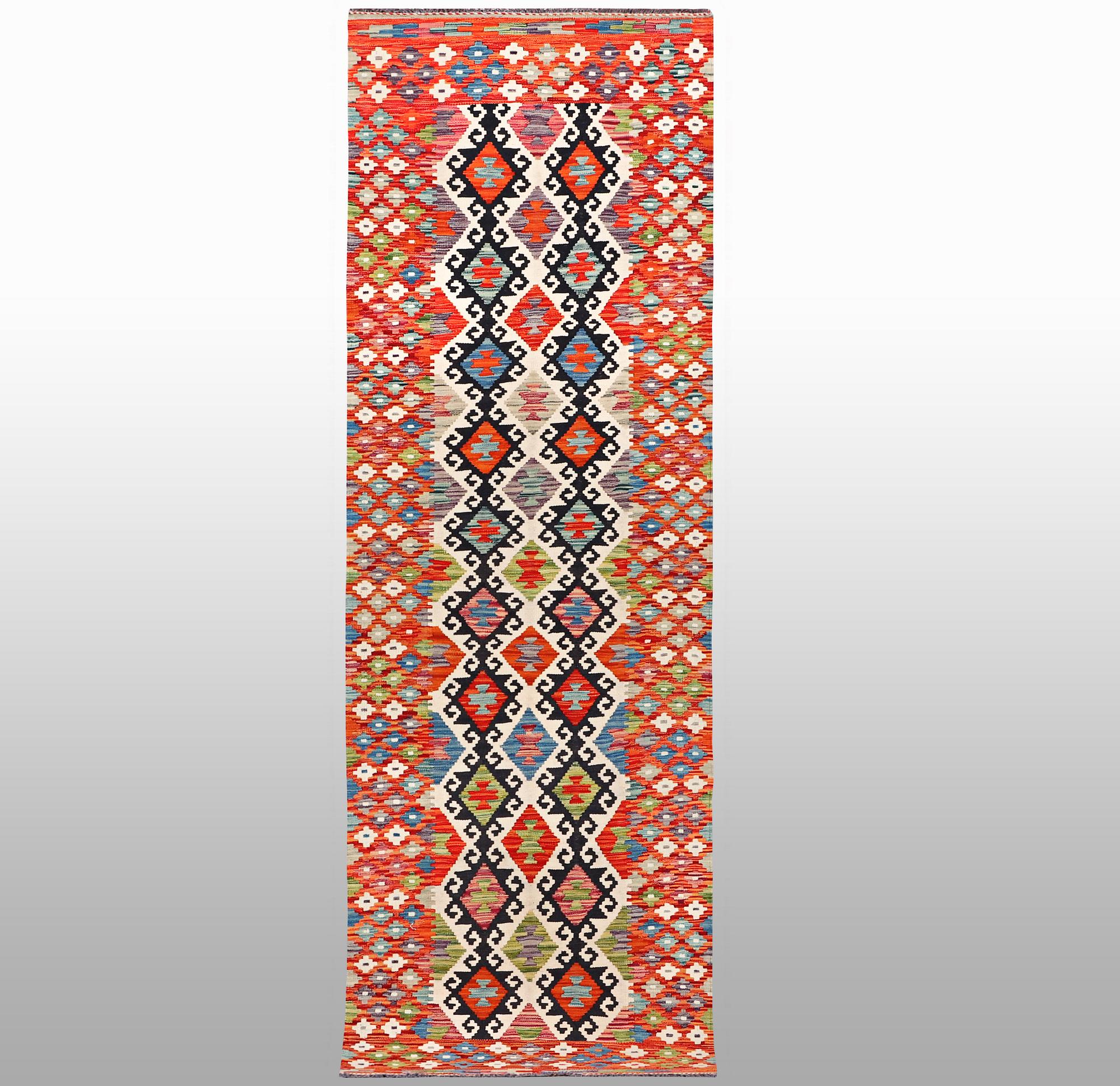 A runner kilim, ca 291 x 84 cm.
