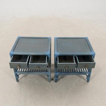 Bedside tables, a pair, DUX, 1970s/80s.