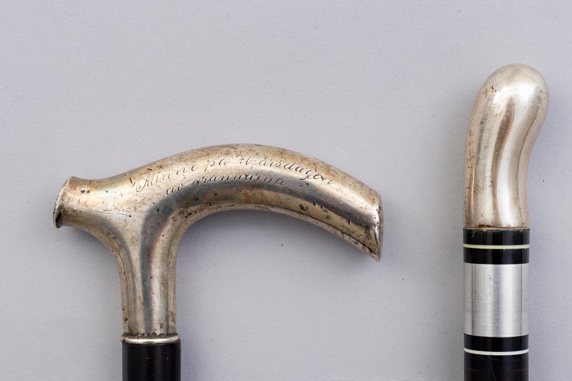KÄPPAR,3 st, silver, omkring 1900.