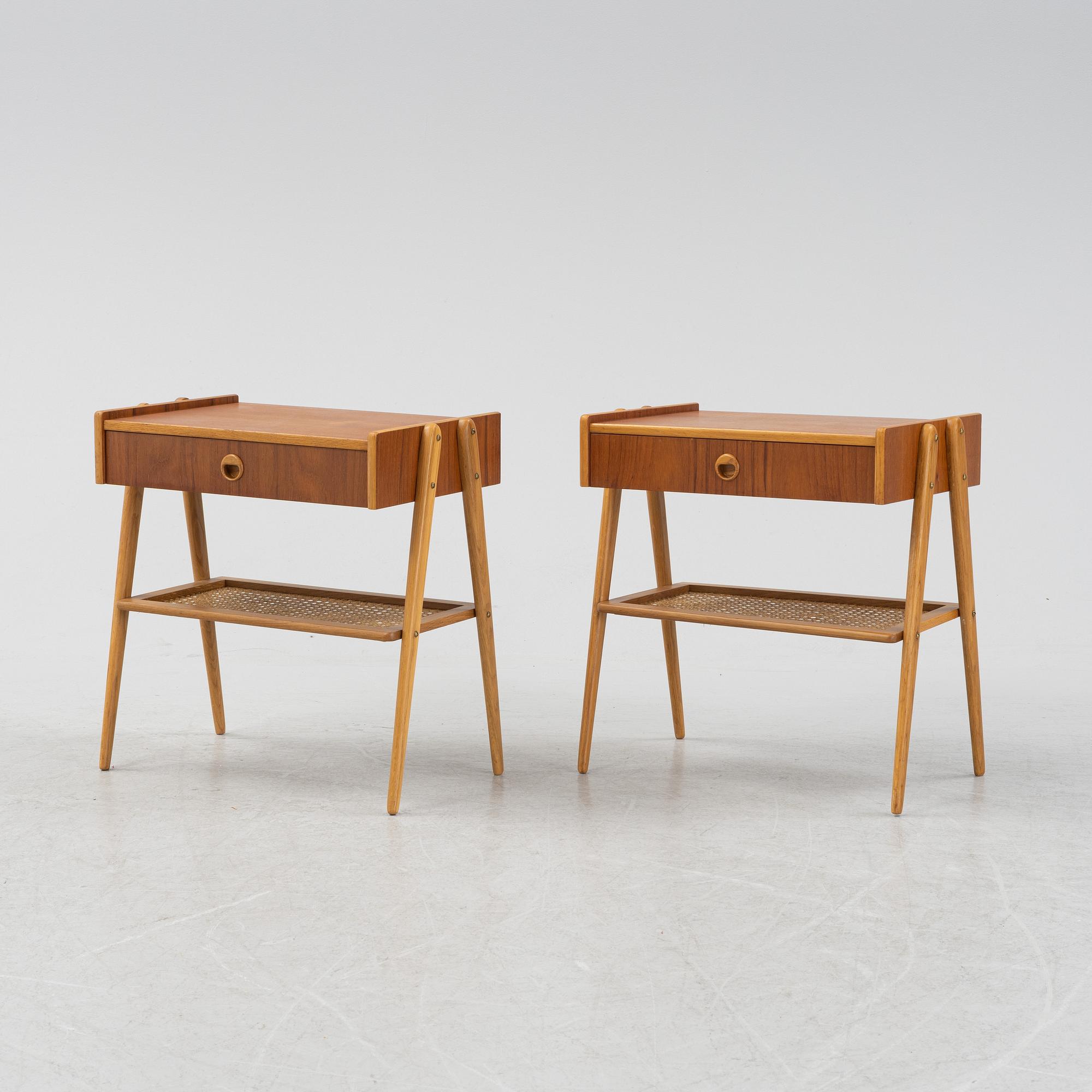 Sängbord, ett par, 1950/60-tal.