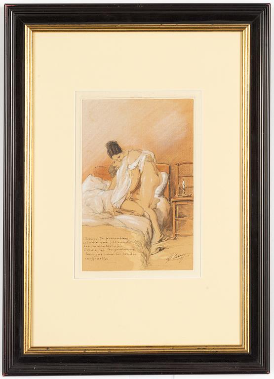 Mikhail Aleksandrovich Zichy, Erotic Scene.