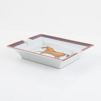 Hermes, a porcelain ashtray.