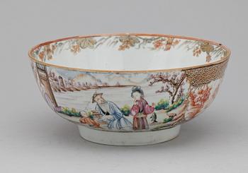 BÅLSKÅL, porslin, Qianlong, Kina 1700-tal.