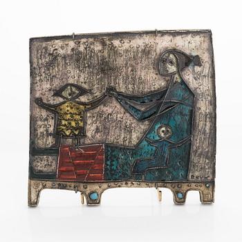 Rut Bryk, relief, keramik, signerad Bryk.