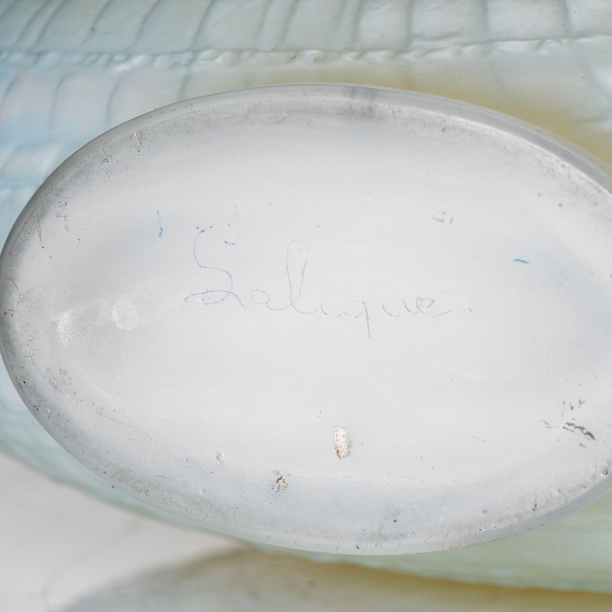 René Lalique, a moulded opalescent "Escargot" glass vase, France 1920-30's, model no 931.