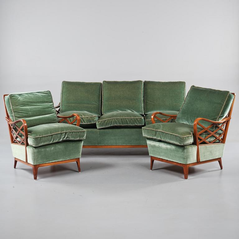SOFFGRUPP, 3 delar, AB Svenska Möbelfabrikerna, Bodafors, 1940/1950-tal.