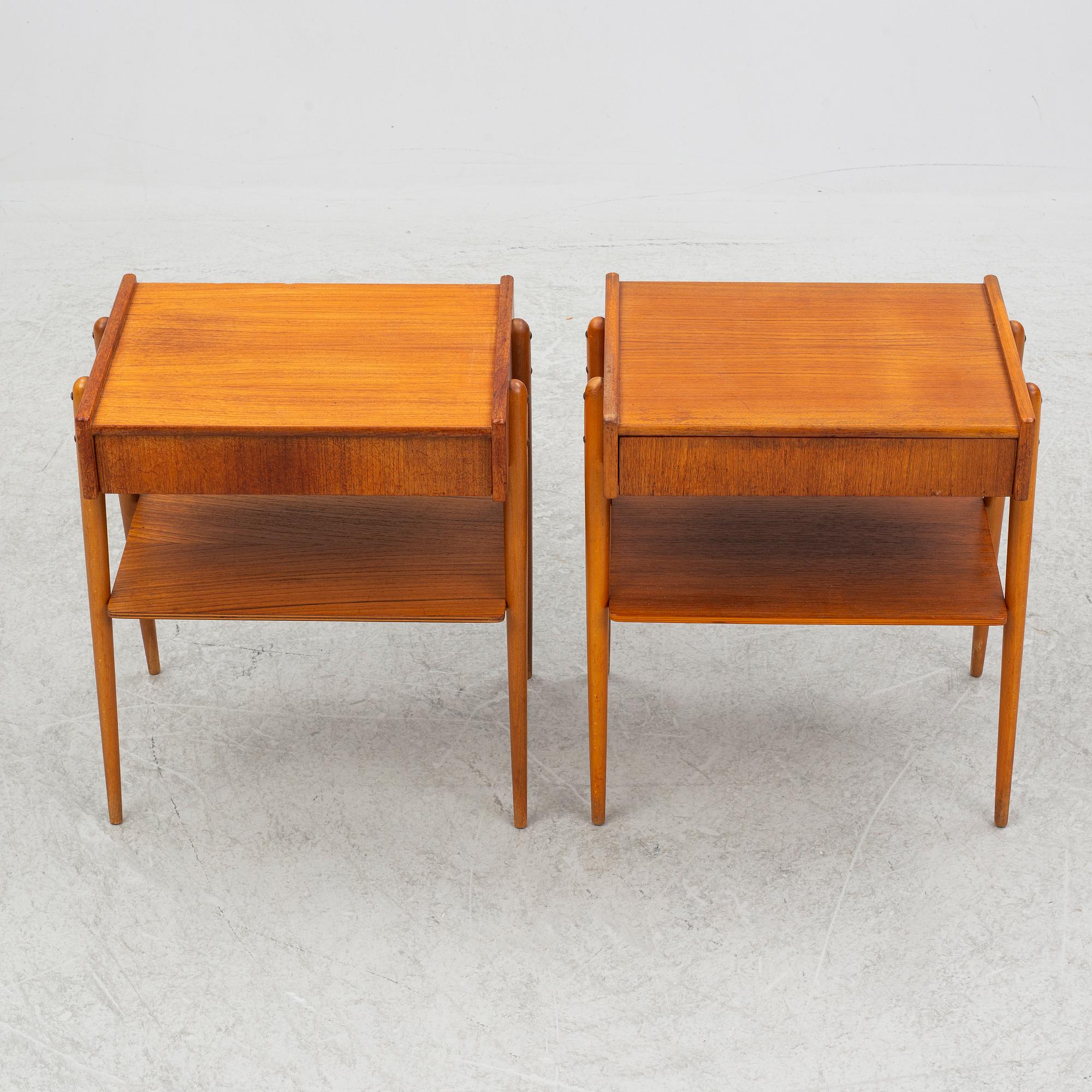 Sängbord, ett par, 1960-tal.