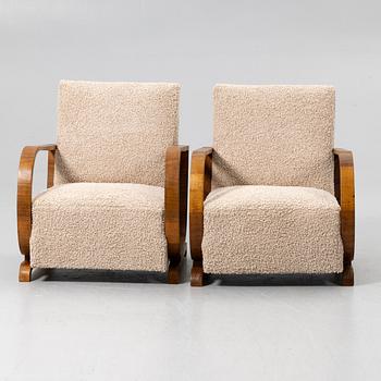 Armchairs, a pair, first half of the 20th century.