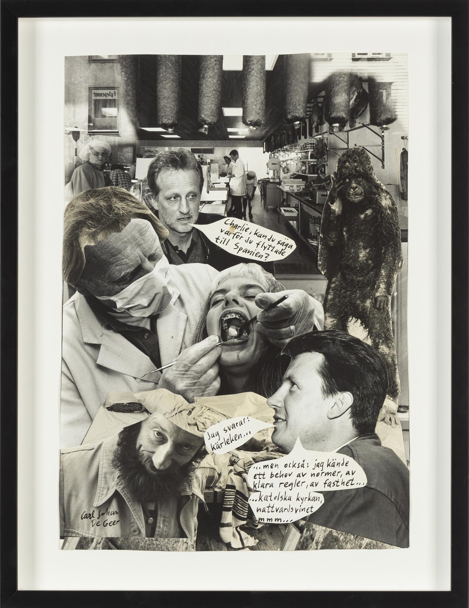 Carl Johan De Geer, photo/collage, signed.