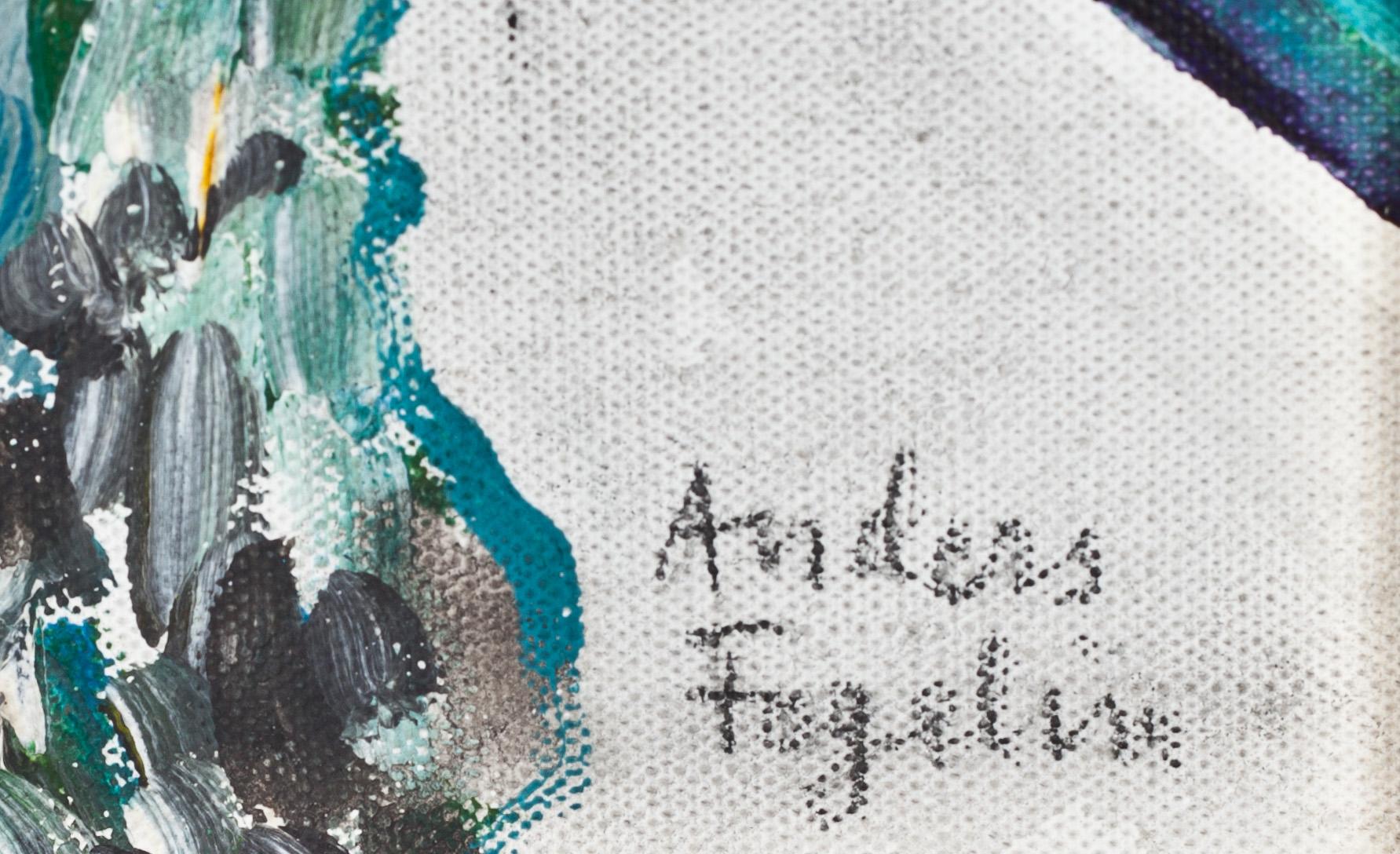 ANDERS FOGELIN, olja på pannå, signerad.