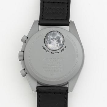Swatch/Omega, MoonSwatch, "Mission to the Moon", chronograph, wristwatch, 42 mm.