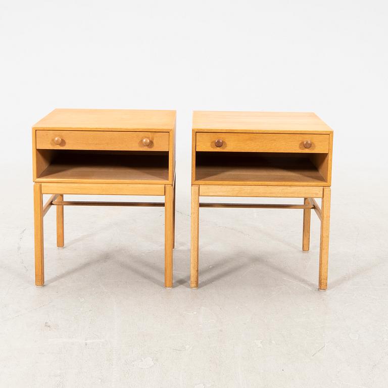 Sven Engström and Gunnar Myrstrand, a pair of oak bedside tables, "Casino", Tingströms, Bra Bohag, 1960s.