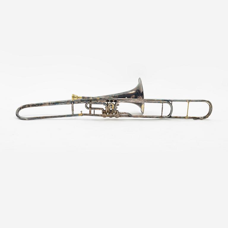 A Valve trombone, Ahlberg & Ohlsson, Stockholm, early 20th Century.