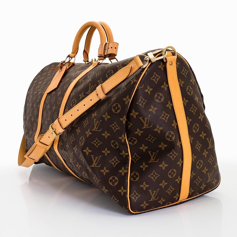 Louis Vuitton, a Monogram Canvas "Keepall 60 Bandoulière" weekend bag.