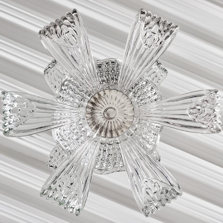 FRITZ KURTZ, a glass ceiling light, Orrefors, 1940's/50's.