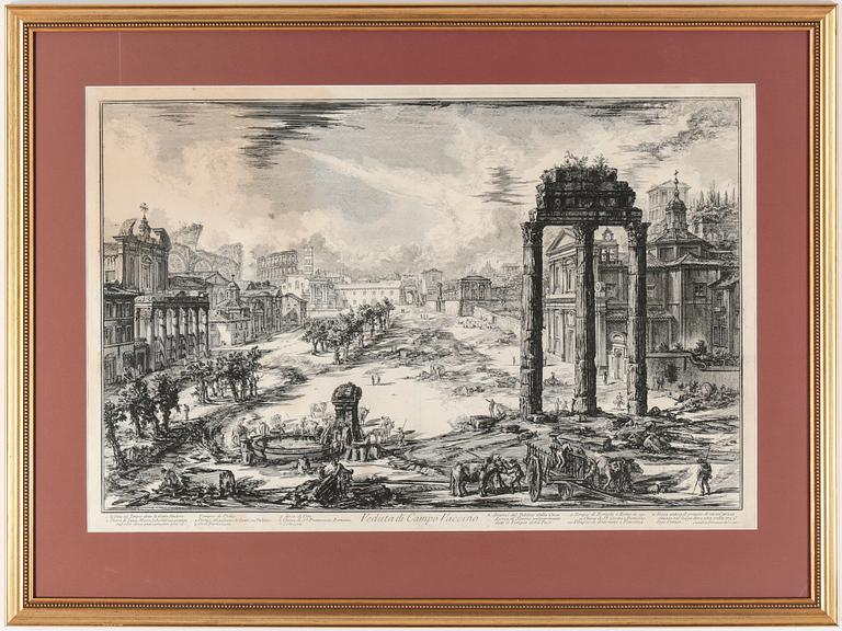 GIOVANNI BATTISTA PIRANESI, etsningar, 3 st.