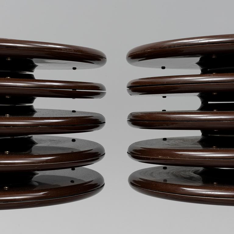 A par of 1970's ceiling lights.