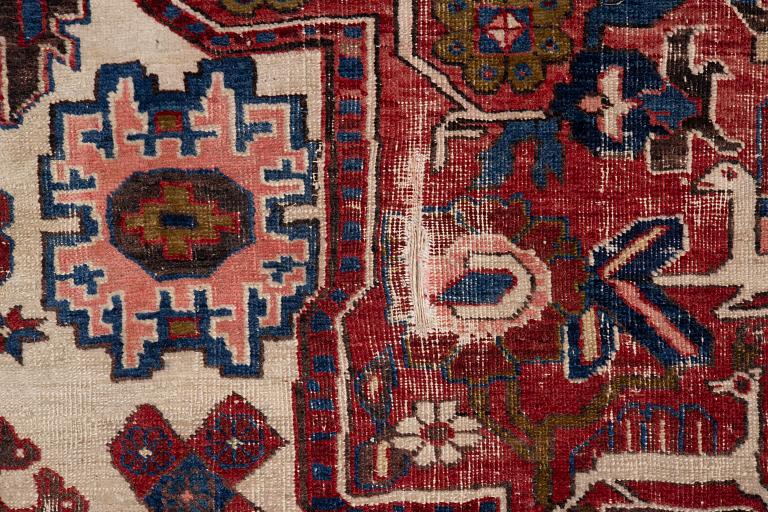 Carpet, Heris, antique, 350 x 245 cm.