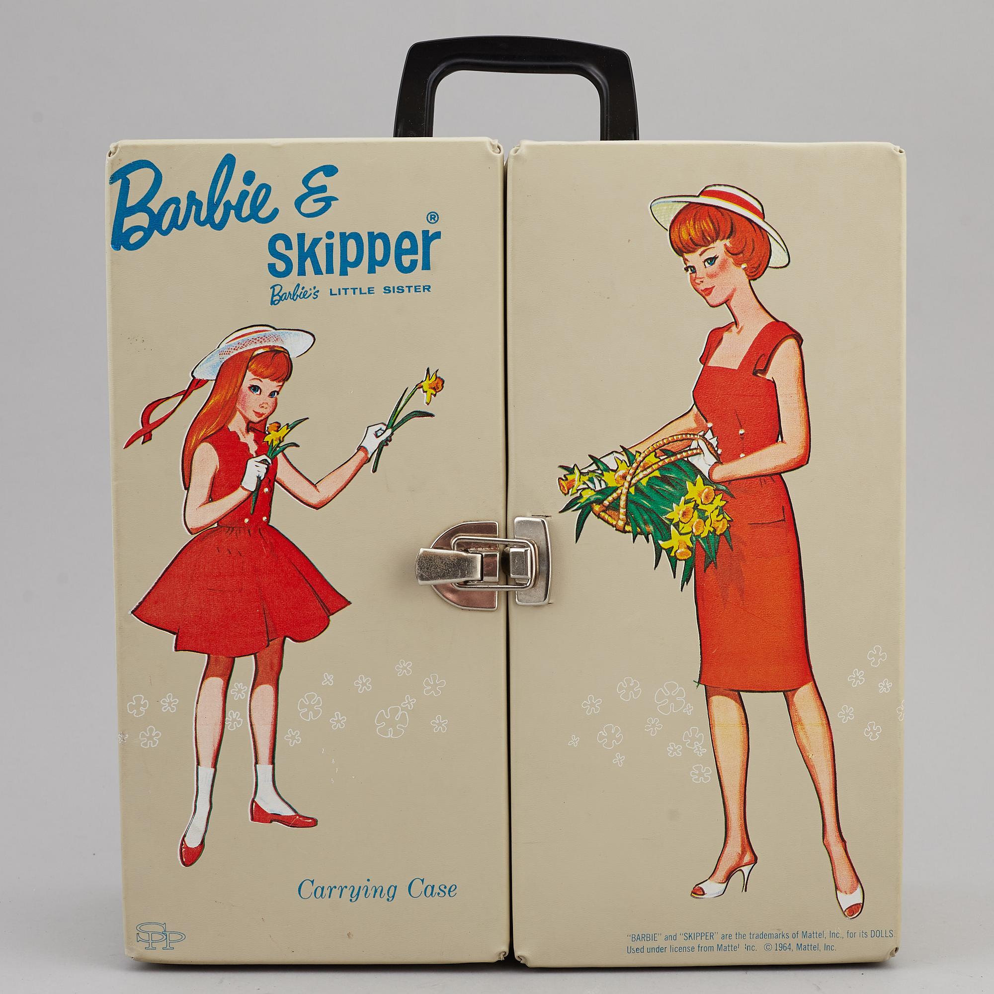 BARBIEDOCKOR, 4 st, samt accessoarer, Mattel, 1960-tal.