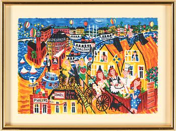 Gunilla Mann · GUNILLA MANN, färglitografi, signerad och numrerad 283/290.