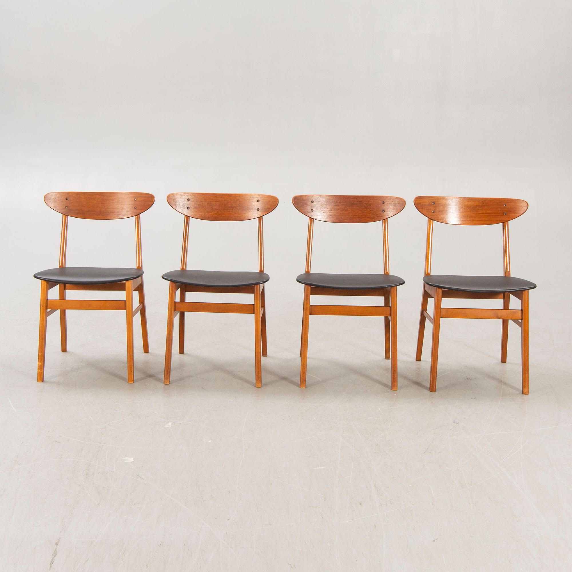 Chairs, Farstrup, 4 pcs, Denmark, 1960s.
