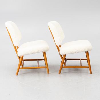 Alf Svensson, Armchairs, a pair, “TeVe”, Bra Bohag, Studio Ljungs Industrier AB, Malmö, 1950s.