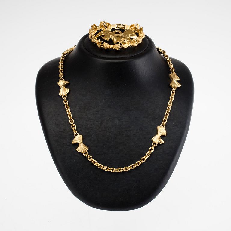 HALSBAND, ARMBAND samt BROSCH, bijouteri, Nina Ricci.