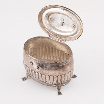 Magnus Fryberg, a silver sugar caddy, Jönköping, 1826.