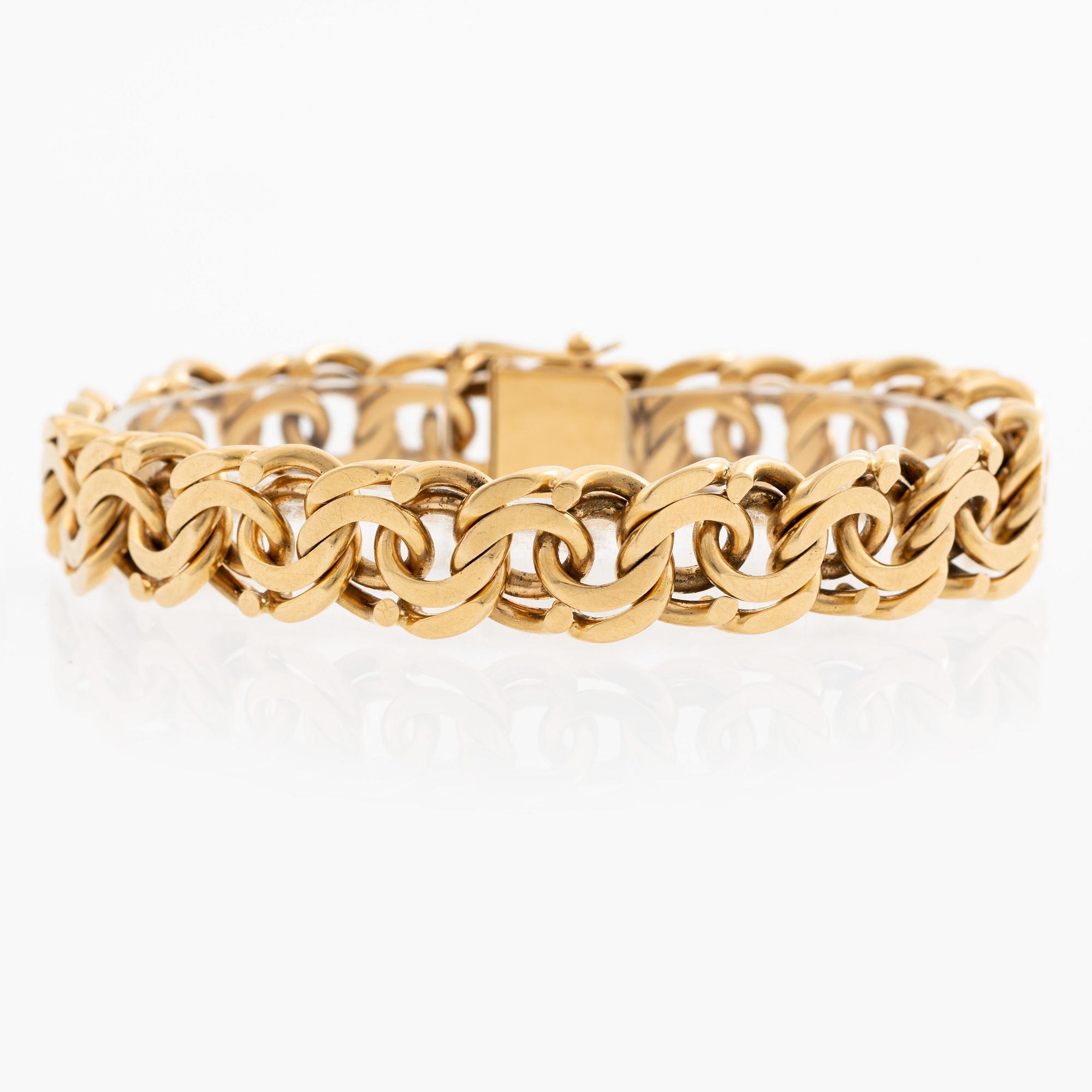 Armband 18K guld, bismarcklänk.