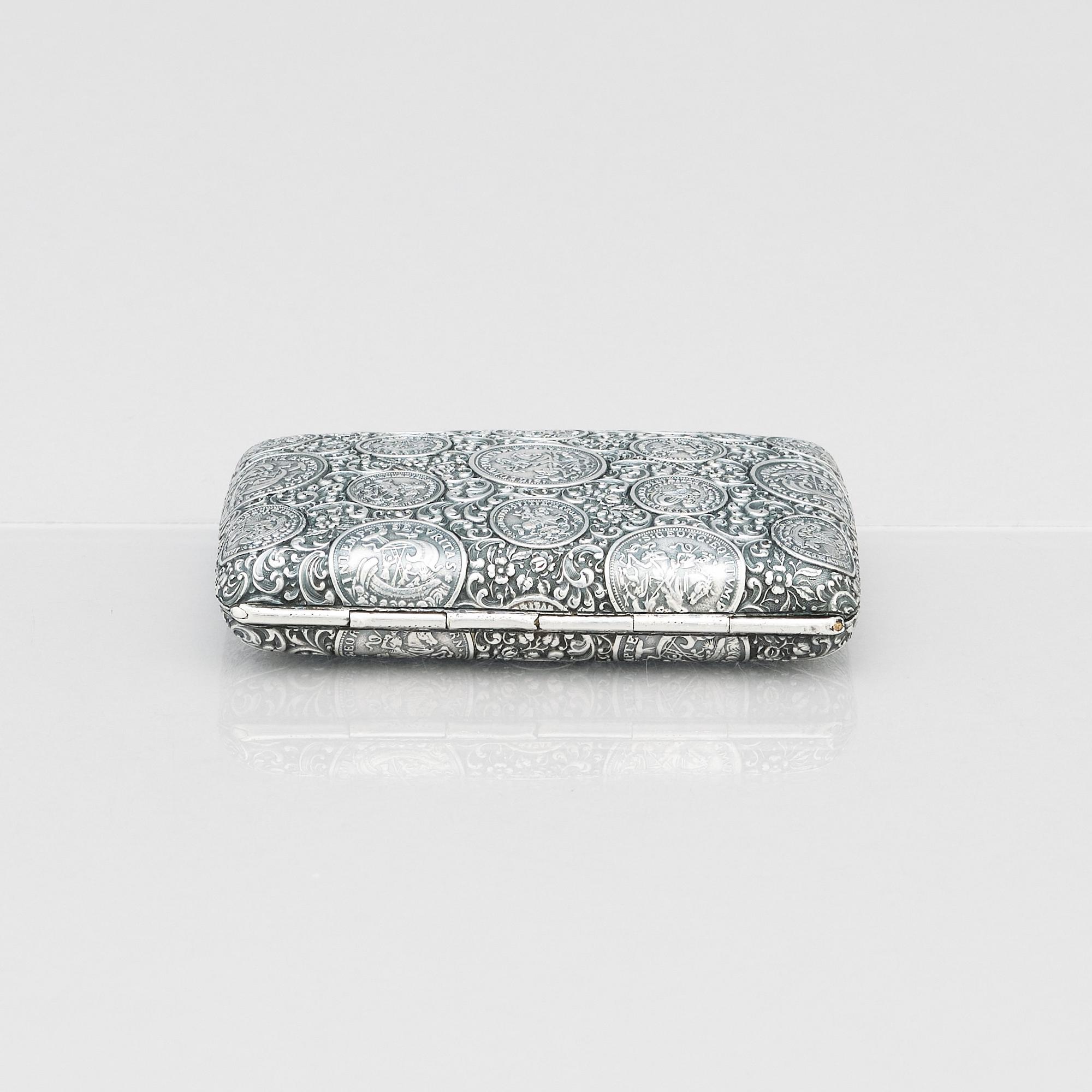 Georg Adam Scheid, cigarettetui, silver, Wien, Österrike-Ungern (1882-1921).