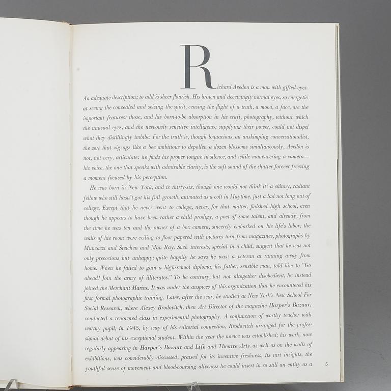RICHARD AVEDON, book, "Observations", 1959.