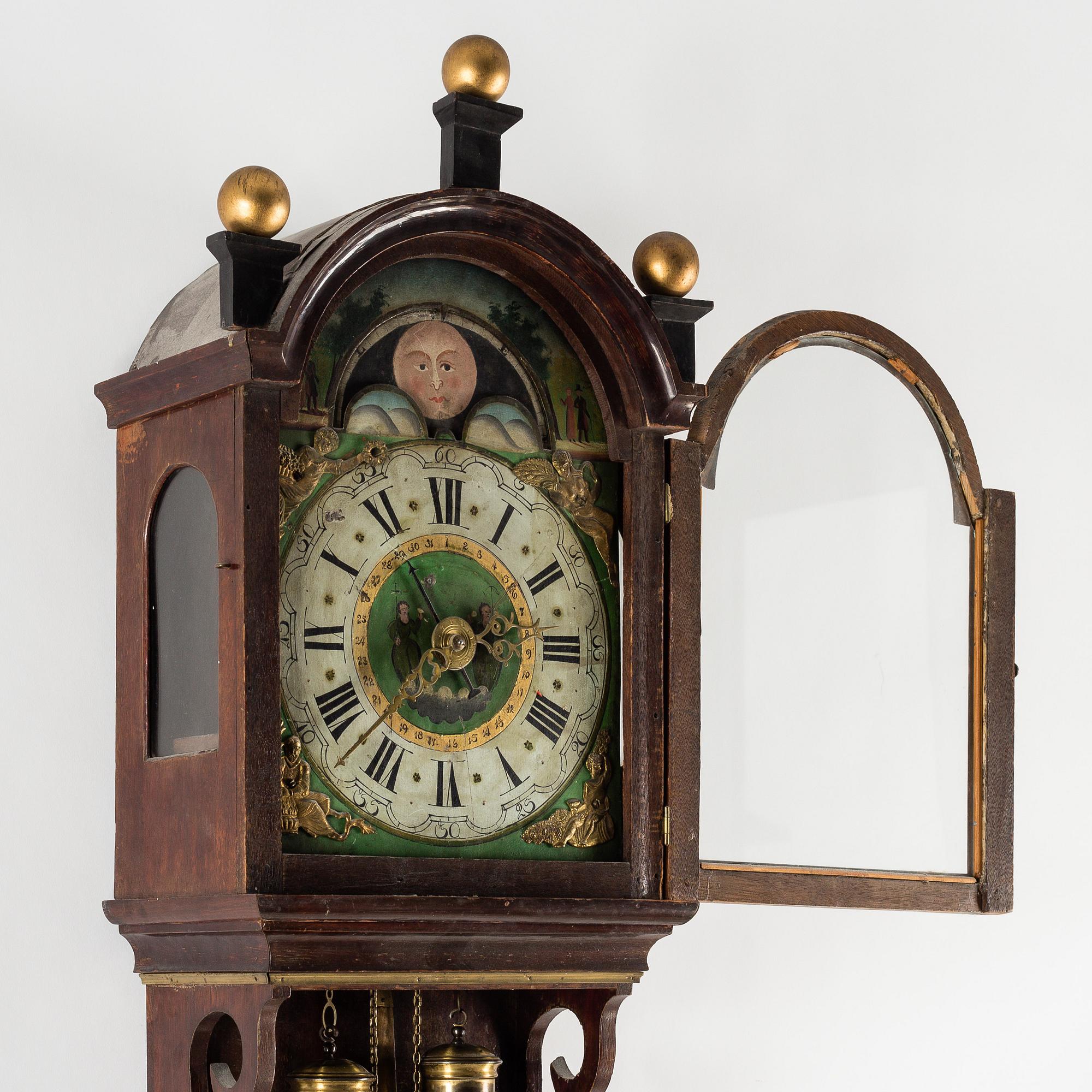 VÄGGUR, troligen Holland, 1800-tal.