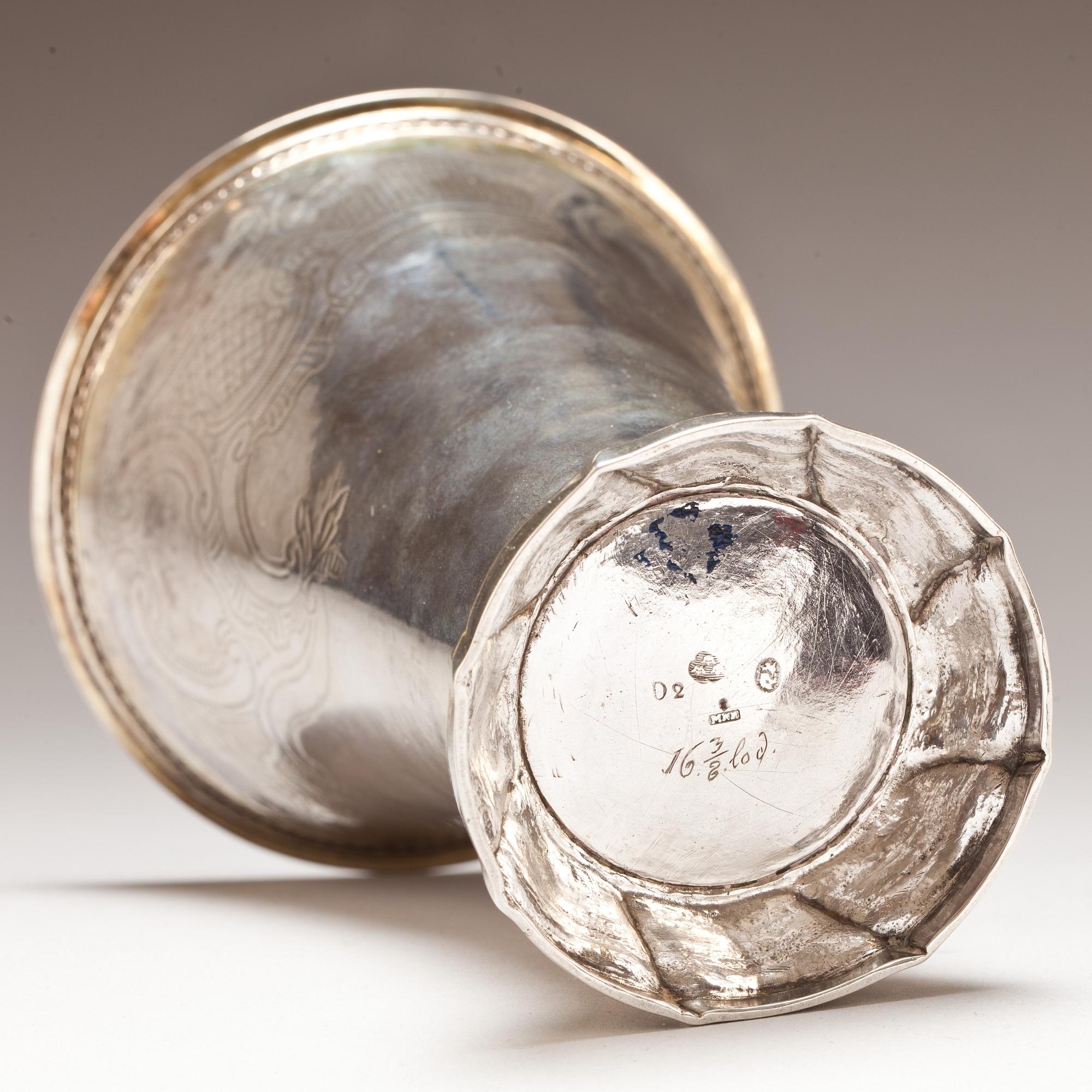 POKALVAS, silver. Mikael Nyberg 1786. Stockholm.