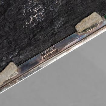 A Swedish silver cigarette case, mark of W.A. Bolin,  Stockholm 1944.