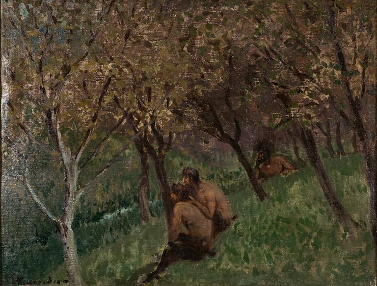 Eduard Ameseder, "Lauschende Faune".