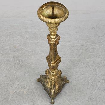 GOLVLJUSSTAKE, mässing, 1700-/1800-tal.