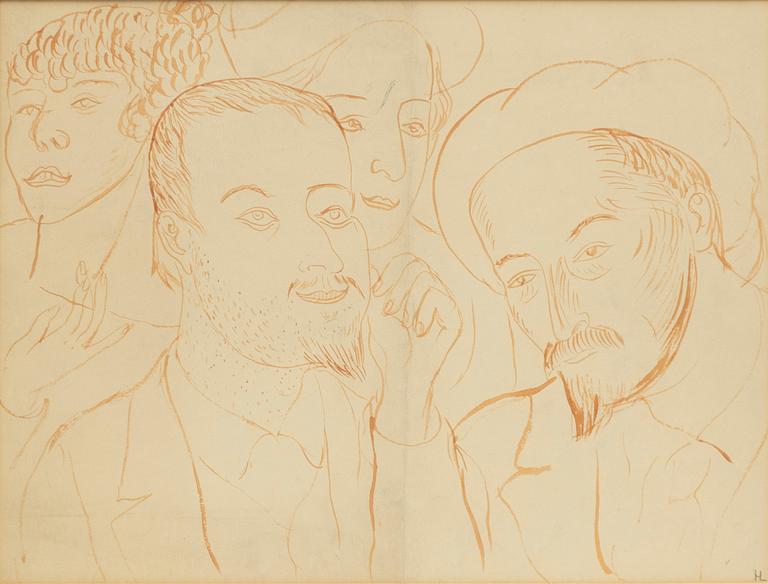 Hilding Linnqvist, Four men.