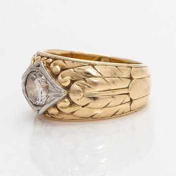 Ring, brilliant cut diamond, 14K gold.