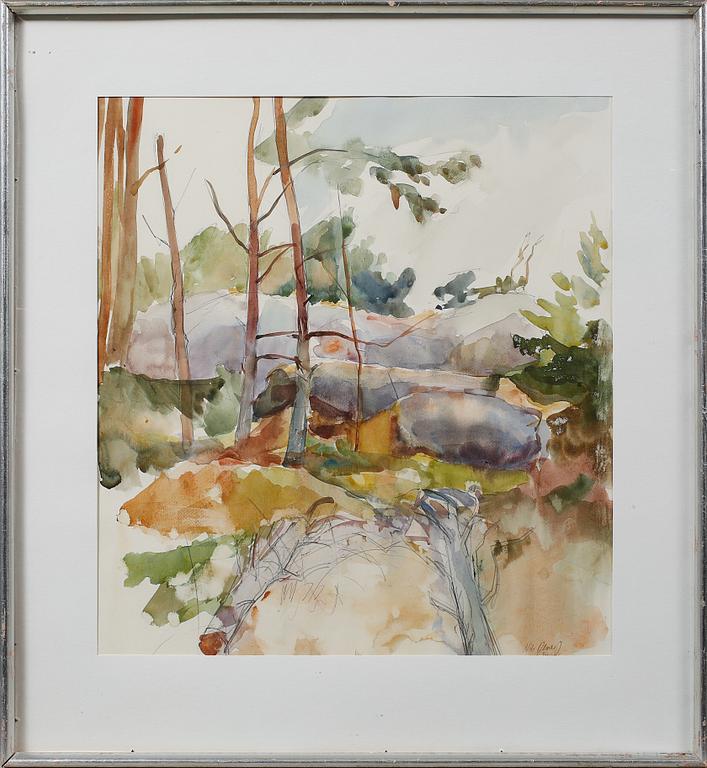 NILS RAMHÖJ, akvarell och blyerts, signerad.