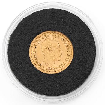 Guldmynt, Oscar II, 5 kronor, 1899.