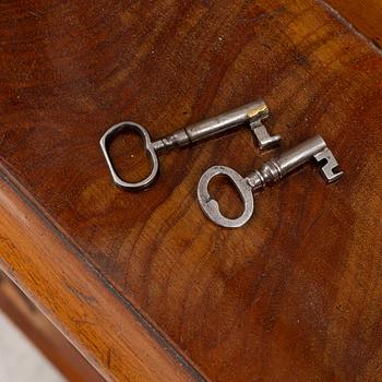 A pair of late Empire mahogany book cabinets, Stockholm, 1830-40's.