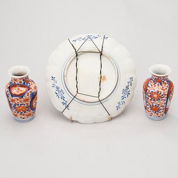 FAT och VASER, 2 st, porslin, Japan 1800-talets slut.