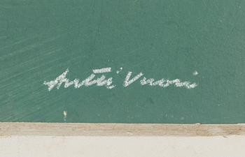 Antti Vuori, mixed media on board, signed.