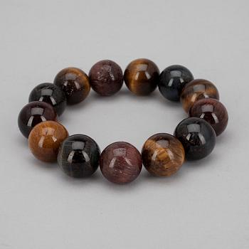 ARMBAND, kulor av tigeröga, modern tillverkning.