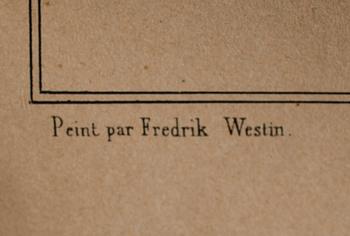 FREDRIK WESTIN, efter, litografiskt tryck, 1800-tal.