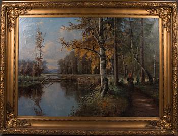 OIDENTIFIERAD KONSTNÄR, signerad J. Ghirnov, olja på duk, signerad.