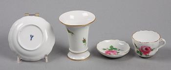 PARTI MEISSEN, 3 delar, porslin, 1800/1900-tal.